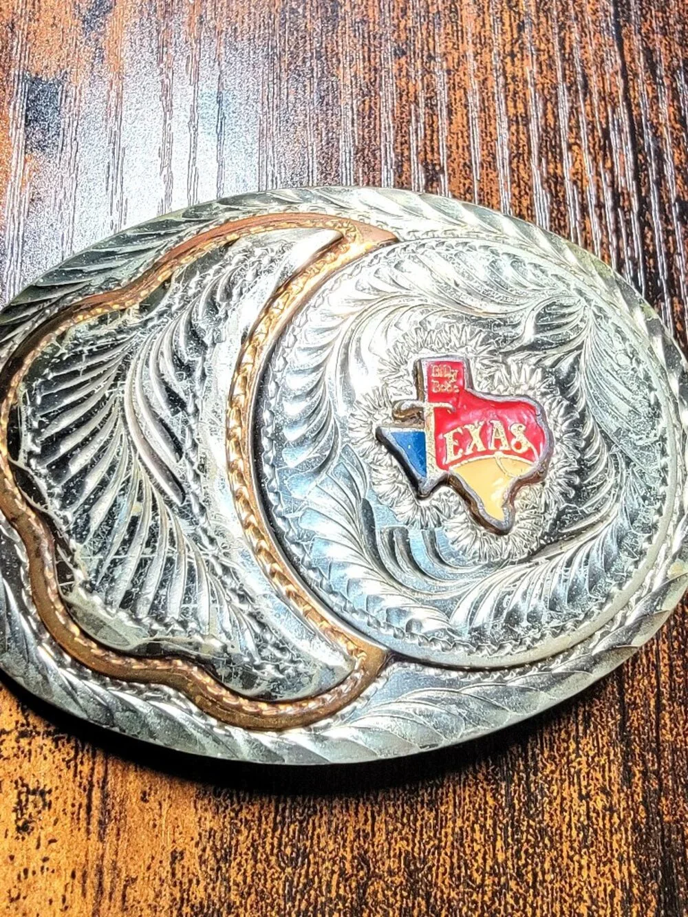 Vintage Wil-Aren Originals Belt Buckle With Bill Bob Texas Emblem - Picture 1 of 5